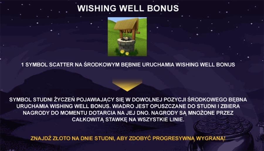 Leprechaun's Luck wishing well bonus kasyno bonusy