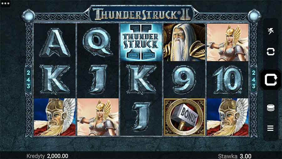 Thunderstruck II slot kasyno bonusy