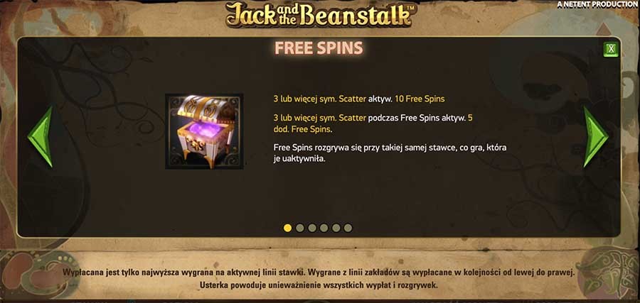 jack and beanstalk free spins kasyno bonusy
