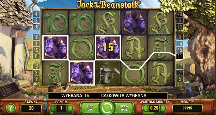 jack and the beanstalk slot payline kasyno bonusy