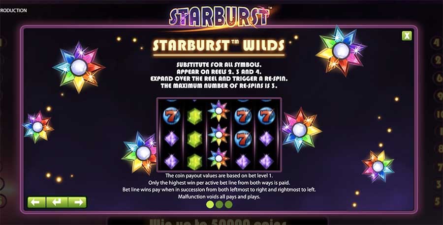 starburst symbole kasyno bonusy